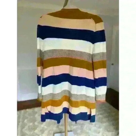 Madewell Alpaca Wool Polyamide Blend Striped Cardigan Pockets Preppy Spring - Picture 3 of 6